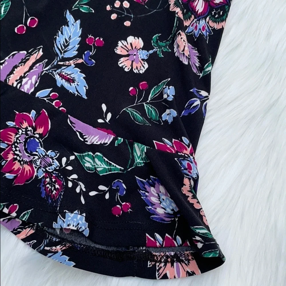 Leota dress black floral women’s size small